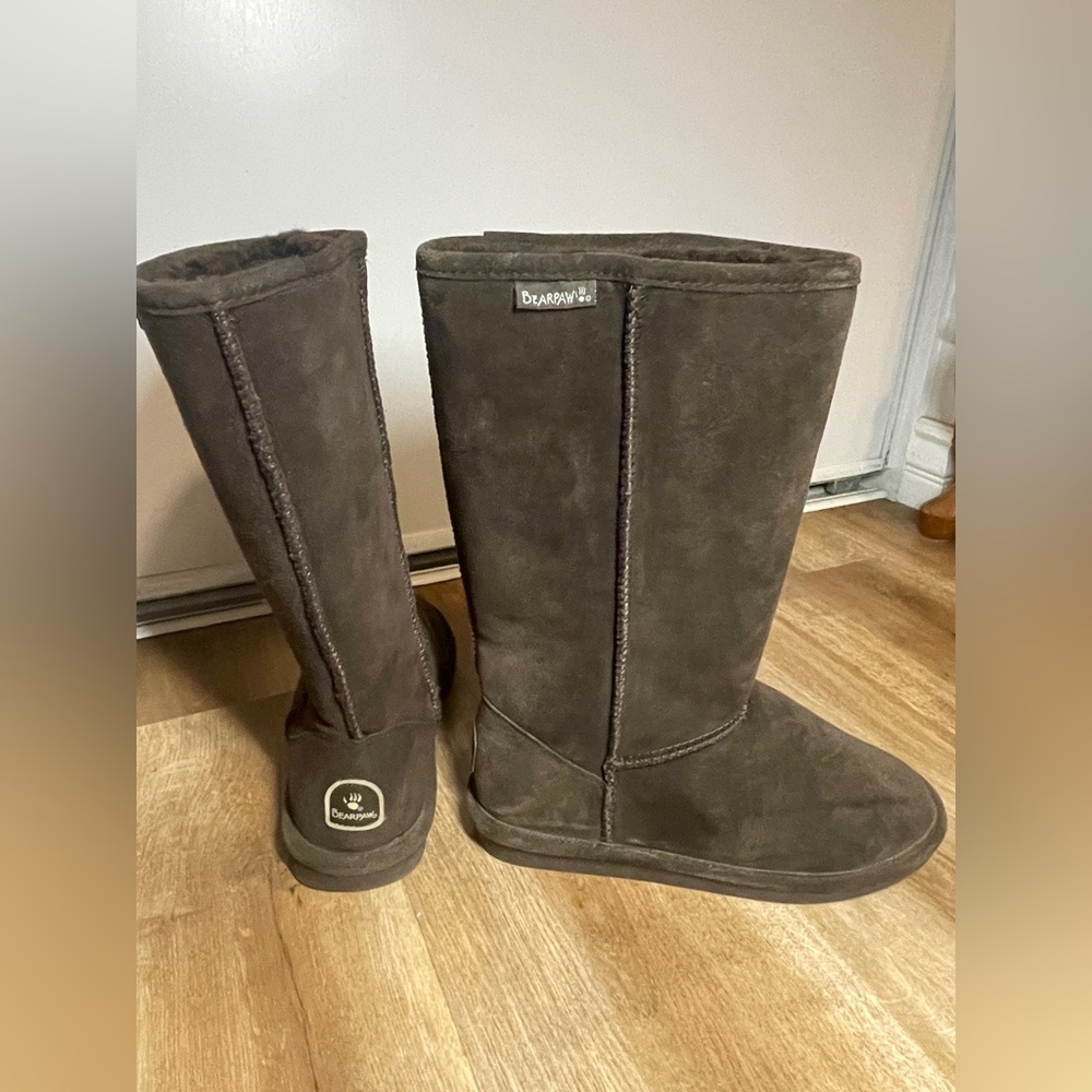 Bearpaw Womens Emma Tall Boot Size 8 Chocolate Brown NEW